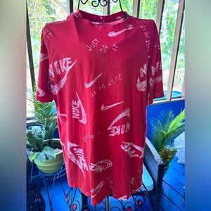 Nike Red & White Men's Tee